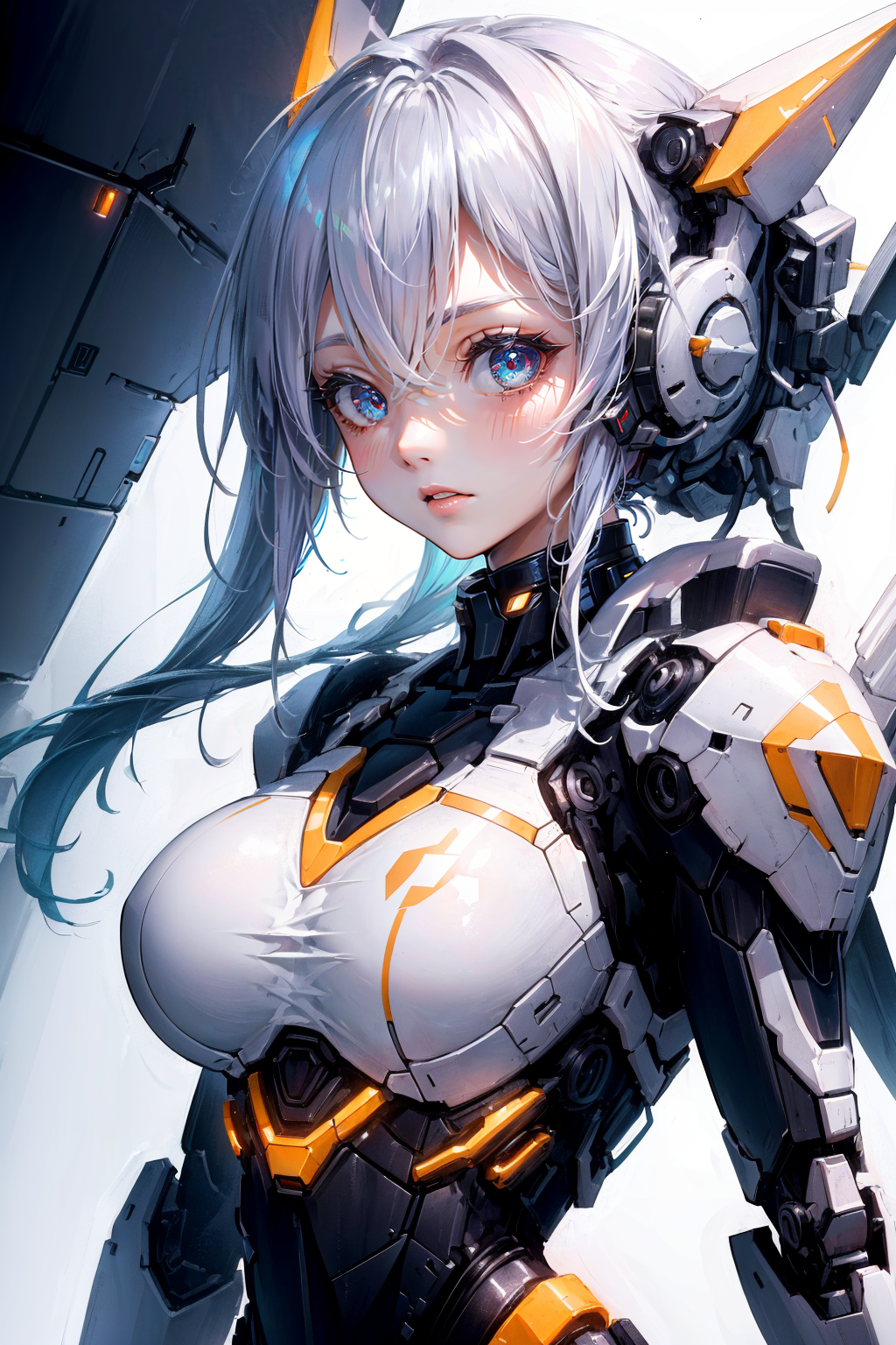 22072247-1774930499-cgmech, upper body, portrait, robot,white orange armor, white shimmering hair, neon light, 8K, RAW, best quality, masterpiece, u.png